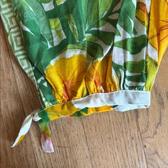 C&C Linen Pants floral women’s size medium - Picture 6 of 11